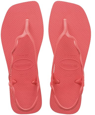 Havaianas - Soleil, Elegant, Durable, Comfortable Women's T-Strap Sandals, Coral, 6/7 UK