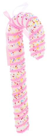 STOBOK Weihnachtsdekorationen weihnachtsbaum weihnachtskugeln weihnachtsornament Christbaumschmuck große Zuckerstangen-Ornamente Hängender Lutscher Zuckerstangen-Dekorationen Schaum Rosa