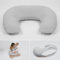 PaLulli® Musselin Stillkissen Stillkissenbezug aus 100% Musselin Baumwolle - Stillkissen für Baby, Stillhörnchen Baby, Stillkissen Atmungsaktiv & Waschbar, Stillkissen (Grau)
