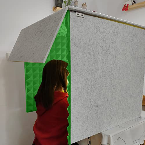 Soundproof Portable Vocal Booth for Studio Desk, Self Made Recording Box with Microphone Absorbing Shield - Isolation Booth for Better Sound Quality