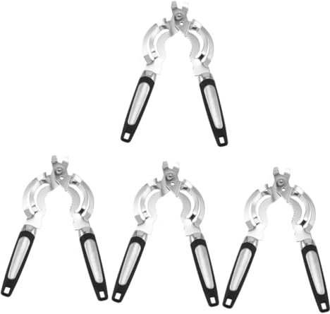 Cabilock 4 Piezas Abrelatas De Acero Inoxidable Abrelatas Multifuncional Pequeño Abrelatas Conveniente Abridor De Tapa Abrelatas Comercial Abrelatas De Cocina Sacacorchos Abdominales