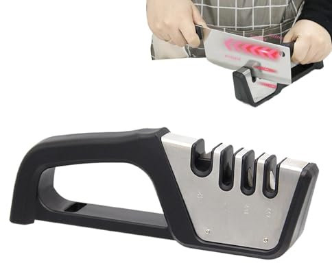 Manual Scissor Sharpener - Safe Sharpening Tool, Sharpening Stone | Precision Scissors Sharpener with Protective Cover Family Kitchen Sushi Prep Ceramic for Home and Friends Use a Panner