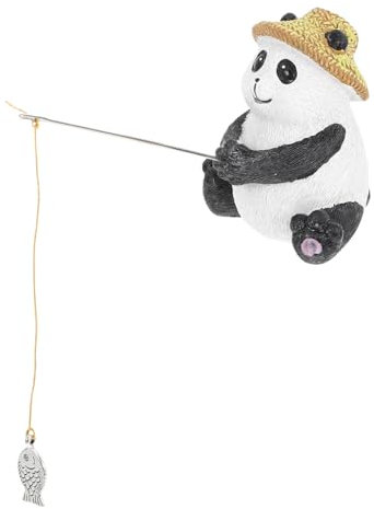 CAXUSD Tierstatue Für Den Garten – Landschaftsskulptur Aus Kunstharz Mit Pandamotiv – Wetterfeste Außendekoration