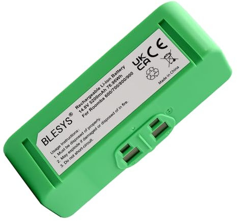 BLESYS 5200mAh Batteria per iRobot Roomba 985 980 960 801 805 850 860 877 890 891 895 790 780 770 760 614 615 640 652 670 671 6 75 677 680 685 690 695