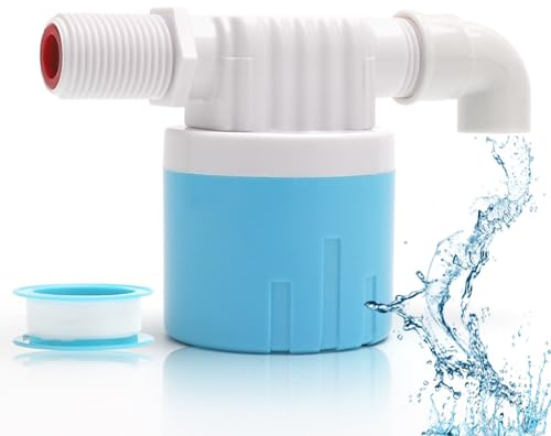 Schwimmerventil für Wassertanks, Automatisches Schwimmerventil 3/4 Zoll mit Seitenanschluss–Einstellbares Wasserstandsregelventil für Wassertanks,Fischteiche,Viehtränken,Pools & Bewässerungssysteme