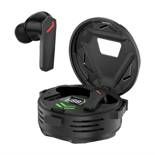 Wireless Gaming Bluetooth Headset – Low Latency Noise Reduction Headphones, 4-8H Battery Life, 10M Transmission, Cool Gaming Design for PC/Console/Mobile (Black)