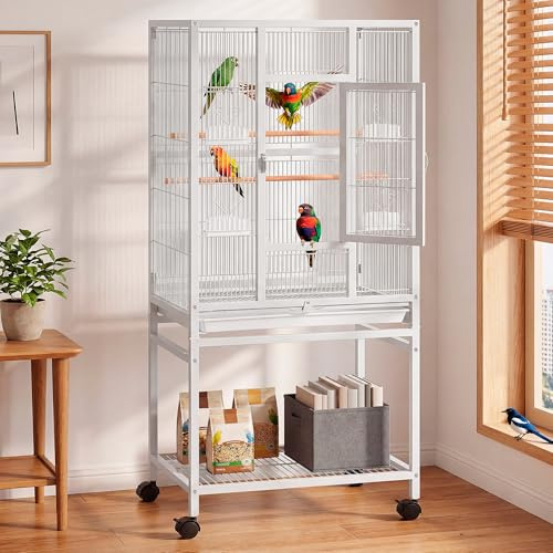YITAHOME 53.9 inches Metal Bird Cage for Parakeets