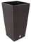 Carre Rato Square pot de fleur 7 L en plastique, rotin osier style, en umbra