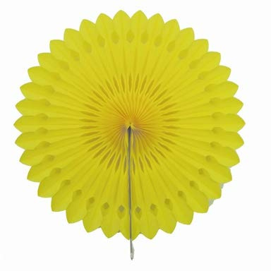 Creativery 1 Papierfächer 25cm (gelb 645) // Deko Papier Fächer Rosetten Blumen Raumdeko Papierrosetten Hängedeko
