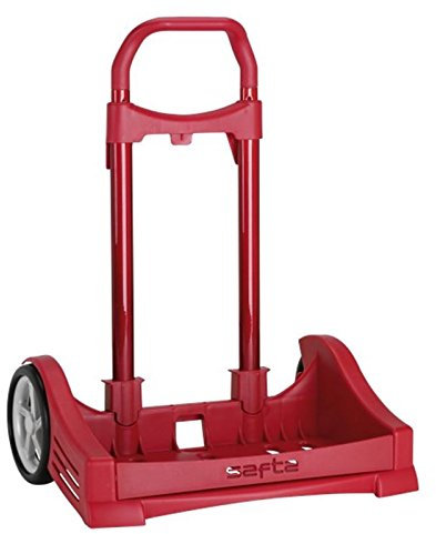 CARRELLO PER ZAINO PIEGHEVOLE COMPLETAMENTE SAFTA TROLLEY ROSSO PORTA CARTELLA