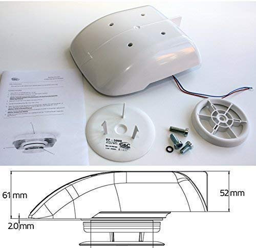 G&C Small Low profile motorised van ventilator for van taxi caravan - White - electric roof fan vent