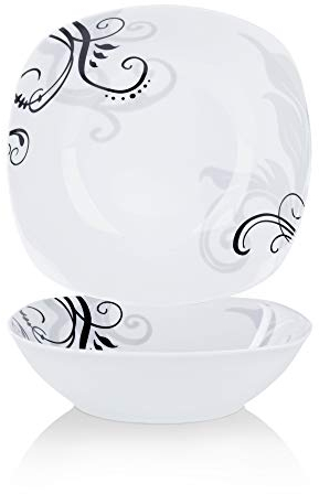VEWEET Ensaladera de porcelana de 2 piezas 'Zoey', 1050 ml, uso versátil como ensaladera y cuencos de sopa, complemento para vajilla 'Zoey'
