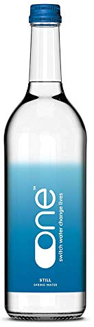 One Water | 24 x Natural British Still Spring Water in Glass Bottles | 330ml x 24 Pack