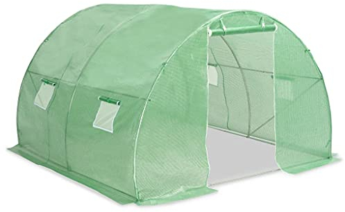 vidaXL Serre 300x300x200 cm Vert Acier Galvanisé Serre de Jardin Abris Légumes