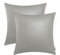 Brawarm Kissenbezüge aus Kunstleder, Leder-Kissenbezüge, einfarbig, für Couch, Bett, Sofa, Garten, Zuhause, dekorativ, Mittelgrau, 55,9 x 55,9 cm, 2 Stück