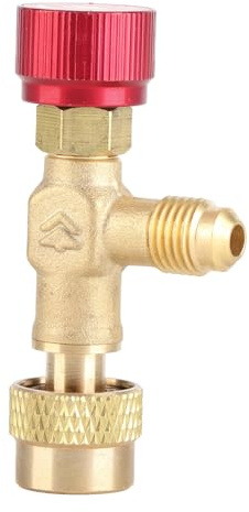 FTVOGUE1/4 '' - 5/16 '' R410A Valve de sécurité du climatiseur Valve de régulation de débit en laiton pour charge de réfrigérant Valve de dosage de sécurité Valve de fluor