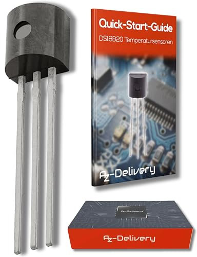AZDelivery DS18B20 Digitaler Temperatursensor TO92-55°C - +125°C kompatibel mit Arduino und Raspberry Pi inklusive eBook!