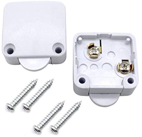 Xrten 2 Pièce Commutateur D'armoire de Porte Interrupteur D'éclairage Automatique pour Porte Placards Interrupteurs de Porte de Meuble