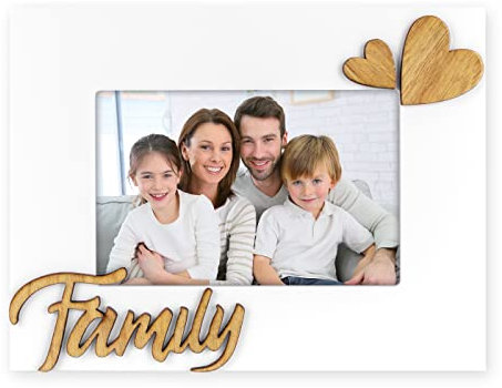 Cornice family bianca in legno