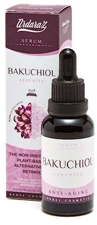 Ardaraz Serum Gesicht mit Bakuchiol, dem pflanzlichen Retinol. Konzentriertes Anti Falten Serum für Frauen, verbessert die Hauttextur. Mit Hyaluronsäure, geeignet für empfindliche Haut 30 ml