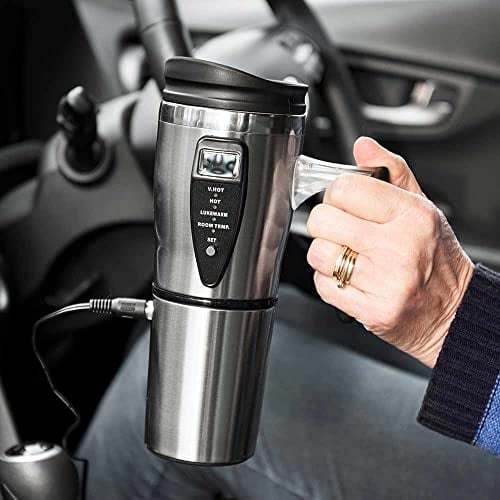 InGenious Heated Travel Mug Four Level Heat Settings and 12V Car Lighter Adaptor