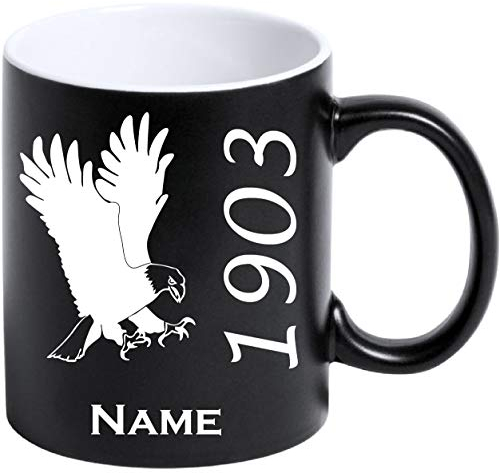 Tasse Kaffeetasse Kahve Cay Bardagi Bardak Hediye isimli BJK 1903 Matt Schwarz
