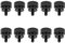 HELIFOUNER 10 Pieces 6-32 Thread, Black Color Anodized Aluminum Computer Case Thumbscrews, Thumb Screws for Computer Case/Cover/Power Supply/Hard Drives
