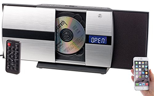 auvisio MP3 Stereoanlage: Vertikale Stereoanlage mit Bluetooth, CD, Versandrückläufer (CD-Player mit USB, Wandmontage Bluetooth, Samsung)