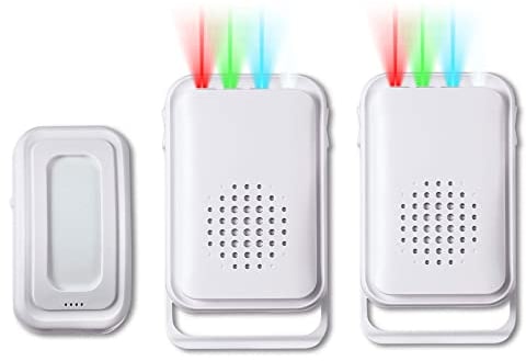 HoneTeek Motion Sensor Detector Door Chime for Business Store Entry Alert, Welcome Buzzer Monitor Doorbell Alarm for Home Elderly (1 Sensor and 2 Receiver)