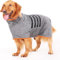 HezzLuv Bademantel für Hunde, Microtuch aus Mikrofaser für Mittelgroße und größere Tiere - Grau, Schnelles Trocknen, Super Saugfähig, perfekt für Hunde und Katzen (Orange, XL)