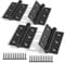 Bwintech 2 Pairs 75 x 50 x 2.0mm(3 inch) Matt Black Steel Fireproof Inner Door Hinge, Square Corners, Ball Bearing Hinge for Residential and Commercial Buildings
