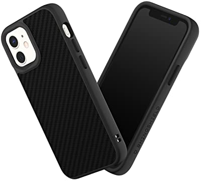 RhinoShield Case kompatibel mit [iPhone 12 Mini] | SolidSuit - Stoßdämpfende & schlanke Schutzhülle mit Premium Finish - 3.5 Meter Fallschutz - Austauschbare Kamera-Ringe - Karbonfaser Textur