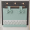 PETTI Artigiani Italiani - Copriforno, Copriforno Elegante, Copriforno Shabby Chic in Tinta Unita con Balza in Pizzo Sangallo e Fiocchi, Copriforno in Cotone, Copriforno 50x42cm Aqua
