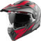Bogotto FG-102 Safari Fiberglas Enduro Klapphelm, schwarz matt/grau/rot, XL