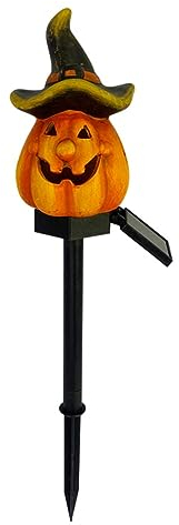 LICHENGTAI Halloween Kürbis Stableuchten 3D Skelett Gartenleuchten Rasenlichter Wasserdicht LED Gartenlampen Solar Lampe für die Garten Dekoration für Terrasse Rasen Garten Hofwege Halloween Party