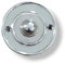 Polished Chrome Front Door Bell Push Round Reeded
