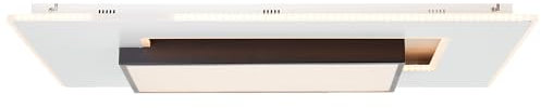 Lightbox LED Deckenlampe mit 80 x 50 cm - moderne Deckenleuchte mit Fernbedienung & CCT & Memory Funktion & Nachtlicht - 6800 lm, 60 W, 3000-7100 K - aus Metall/Kunststoff - in Weiß/Schwarz