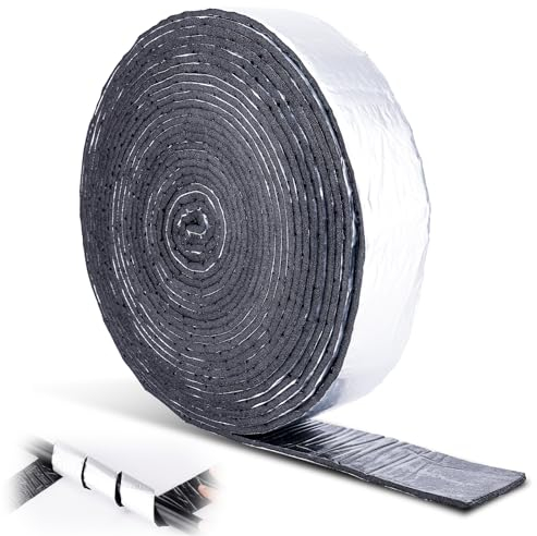 10m Rohrisolierband, 5cm Breit Winter-Wasserrohr-Isolierfolie Selbstklebender Hitze und Kälteschutz Aluminiumband für den Außenbereich