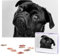 KHiry Puzzles, 1000 Teile, personalisiertes Puzzle, niedlicher Mops, Hund, Fotopuzzle, herausforderndes Bild, Puzzle für Erwachsene, personalisierbares Puzzle mit Aufbewahrungstasche (74,9 x 50 cm)