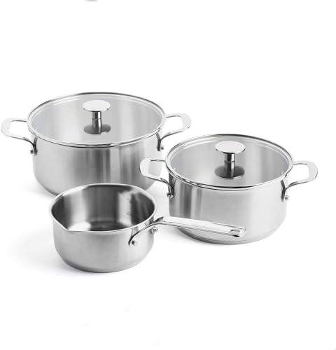 Kitchenaid Set di pentole in acciaio da 20-24 cm e casseruola da 16 cm