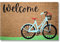 KOKO DOORMATS Zerbino ingresso casa in Fibra di Cocco “Welcome - Bicicletta” | Tappeto Ingresso Esterno con Base Antiscivolo in PVC | Design Simpatico e Resistente da 40x60 cm per Porta d’Ingresso
