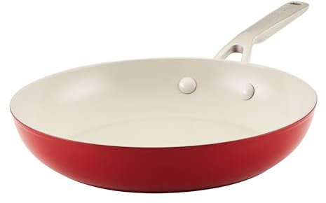 KitchenAid Hard Anodized Ceramic Nonstick Frying Pan/Skillet, 10 Inch - Empire Red