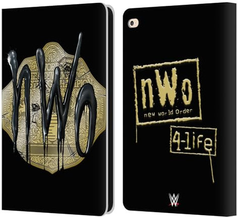 Head Case Designs Licenza Ufficiale WWE Cintura NWO Custodia Cover in Pelle a Portafoglio Compatibile con Apple iPad Air 2 (2014)