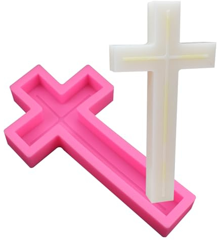 Silikonform für Kerzen, 33 cm, super großes Kreuz, Silikonform, 3D-Kreuzkerzenherstellung, große Harzgussform für Kerzen, Wachs, Schokolade, Anhänger, Kunstharz, Handwerk