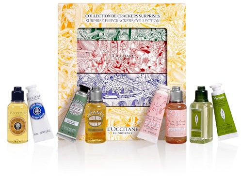L'OCCITANE Festive Hand & Body Crackers Collection | Vegan & 96% Readily Biodegradable | Premium & Clean Beauty Bath & Body Gift Set for All Skin Types