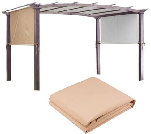 YDkjwjw Universelle Ersatz-Pergola-Schattenabdeckung für das Vordach mit Paracords und Taschen. Überdachung für den Außenbereich, verstellbare Pergola-Abdeckung für Gebogene Pergola