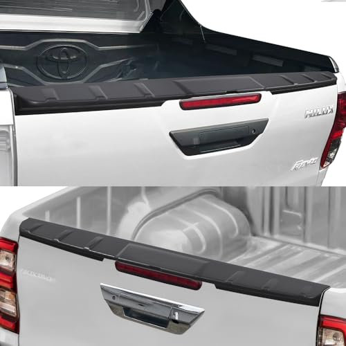 JHCHAN Ladekantenschutz für Toyota Hilux 2021-2025 Invincible GR Sport Invincible X Rocco Hilux viii AN110 AN120 AN130 Heckklappenschutz, ABS Schwarz Kantenschutz
