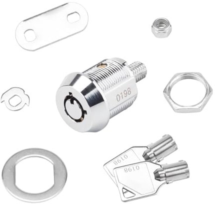 Tool Box Lock with Keys, 5/8 Cabinet Lock Cam Lock Keyed Alike, Toolbox Lock Replacement Lock for Homak Gun Cabinet Toolbox, RV Storage Locks Replacement