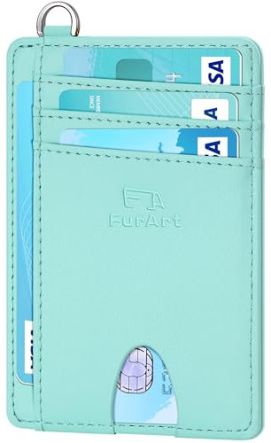 FurArt Porta Carte di Credito, Protezione RFID Portafoglio porta tessere Sottile, Slim Porta Carte Credito Da Uomo e Donna