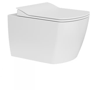 Creavit ELEGANT Dusch-WC Taharet-WC Bidet Häng WC spülrandlos inkl. Soft-Close WC-Deckel weiss